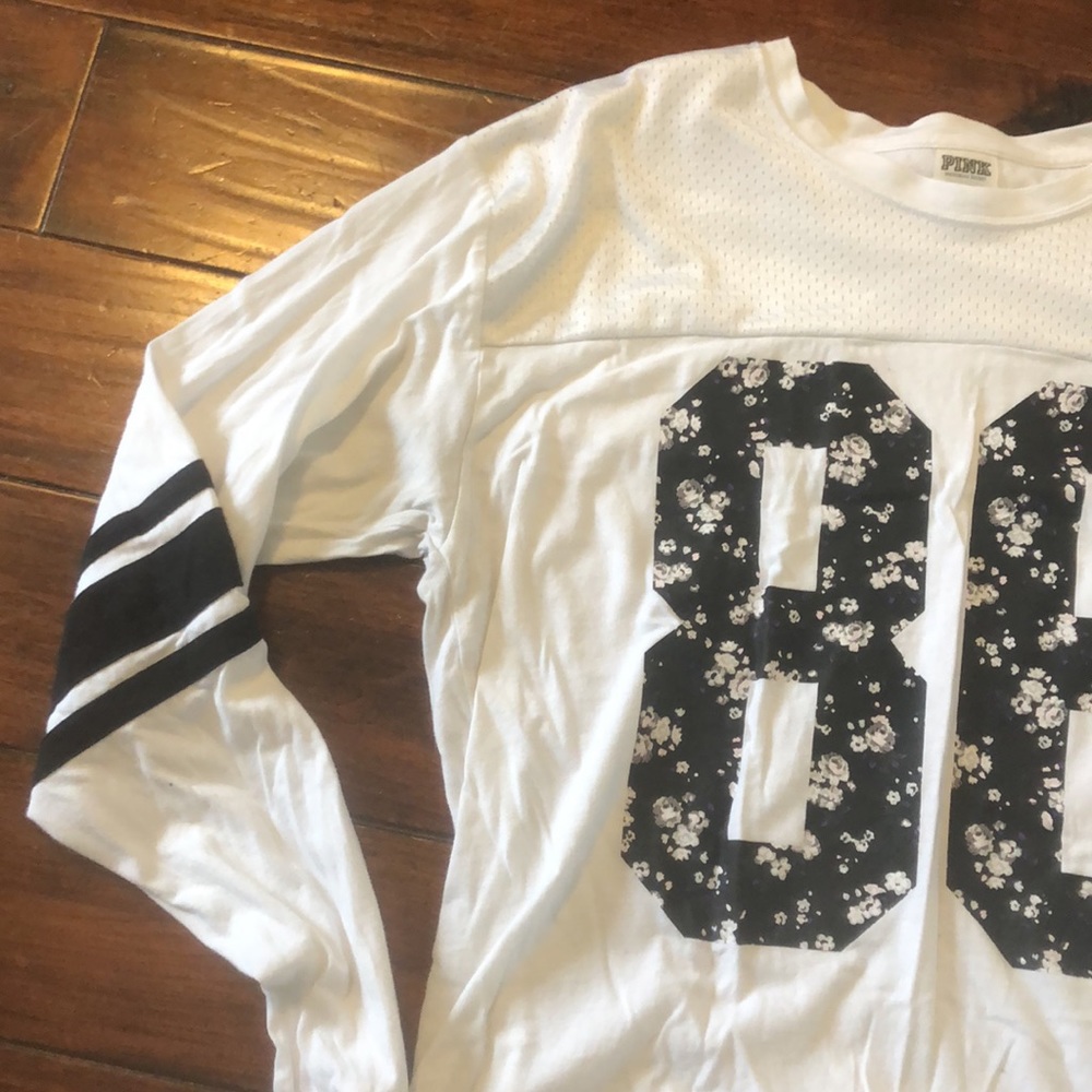 Pink long sleeve jersey like shirt - Picture 3 of 3